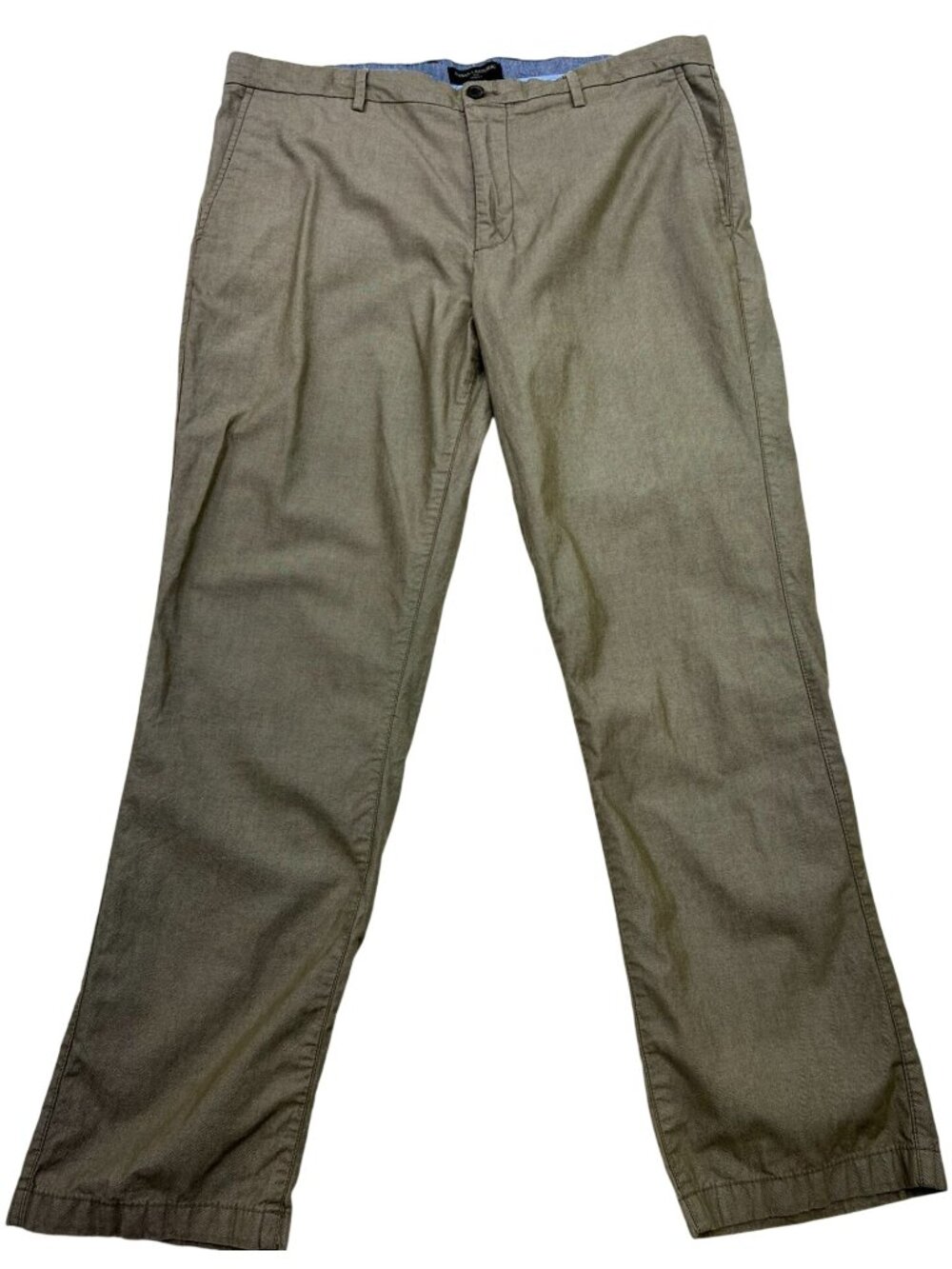 Banana Republic Men's Aiden Fit Chino Pants Flat Front Size 38x32 Khaki Solid